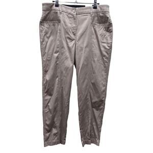 Chico's NWT Straight Ankle Classic Rise Pants Pockets Tan/Beige Size 2 US 12